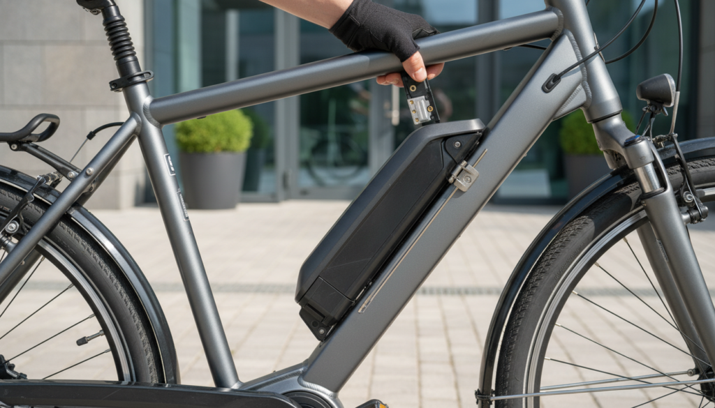 Faut-il enlever la batterie sur un vélo électrique Nakamura ?