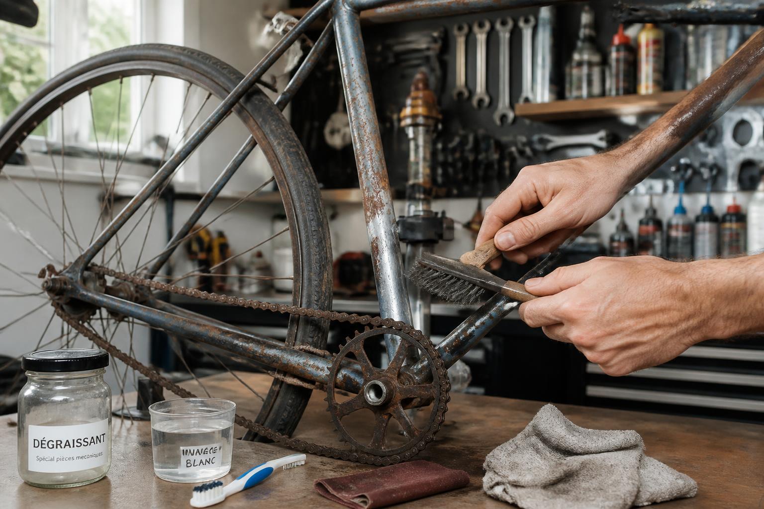 découvrez des méthodes efficaces pour enlever la rouille sur votre vélo et lui redonner un aspect comme neuf. guide pratique et astuces simples à appliquer.