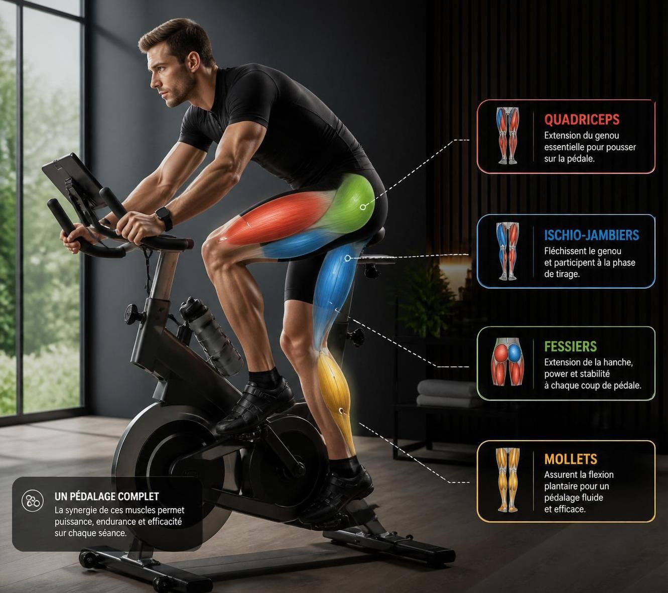 découvrez quels muscles sont sollicités lors de l'utilisation d'un vélo d'appartement et comment cet exercice peut vous aider à renforcer et tonifier votre corps.