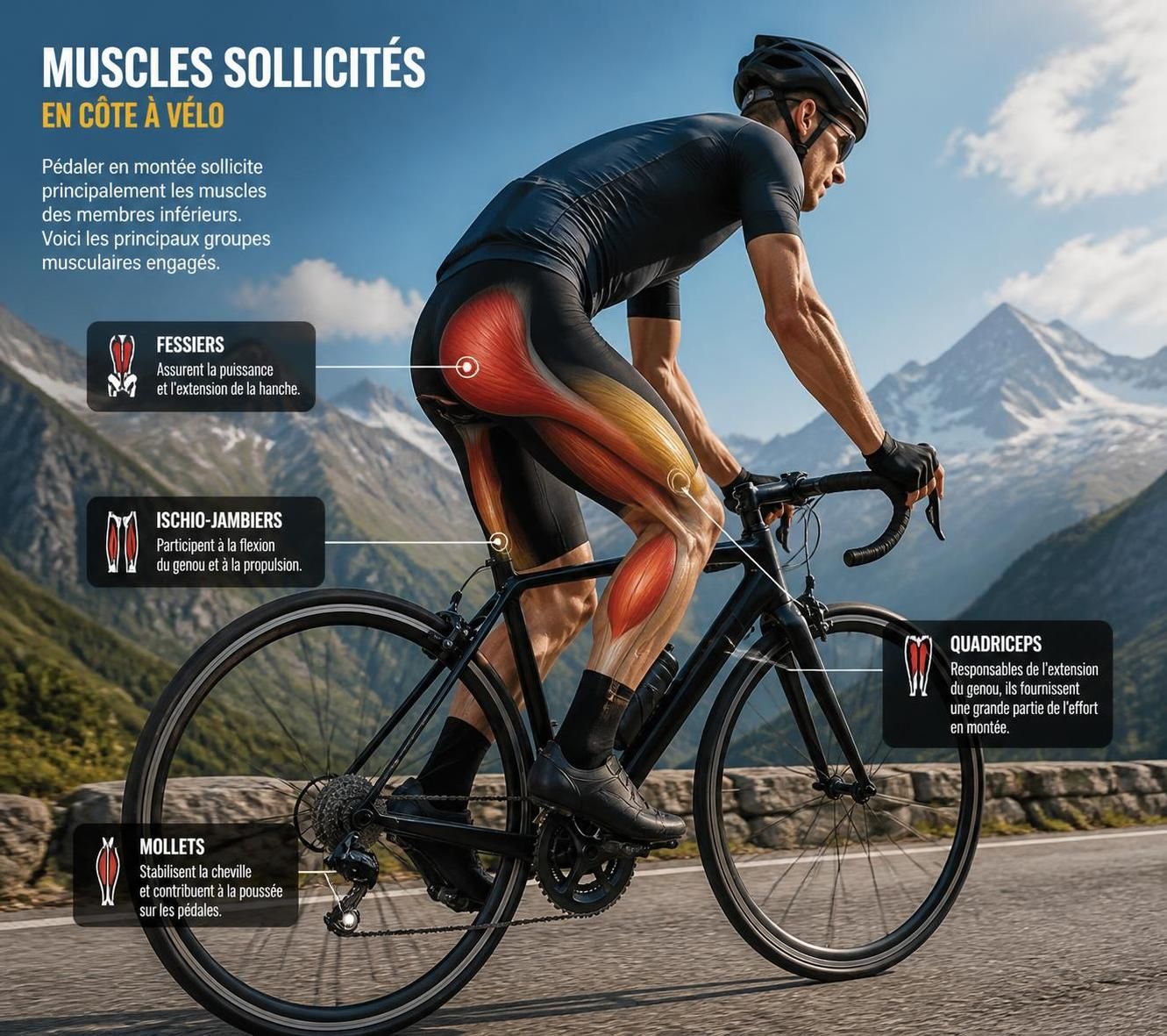 découvrez quels muscles sont sollicités lors de la pratique du vélo et comment cet exercice bénéfique renforce votre corps.