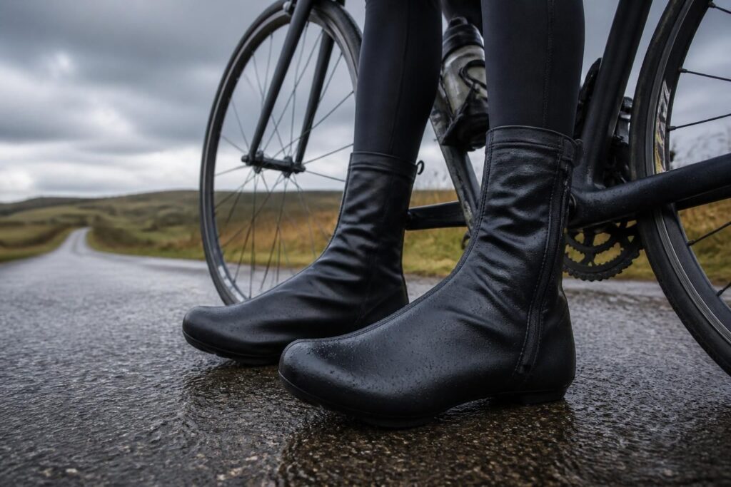 découvrez nos surchaussures vélo pour protéger vos pieds du froid, de la pluie et améliorer votre confort lors de vos sorties à vélo.