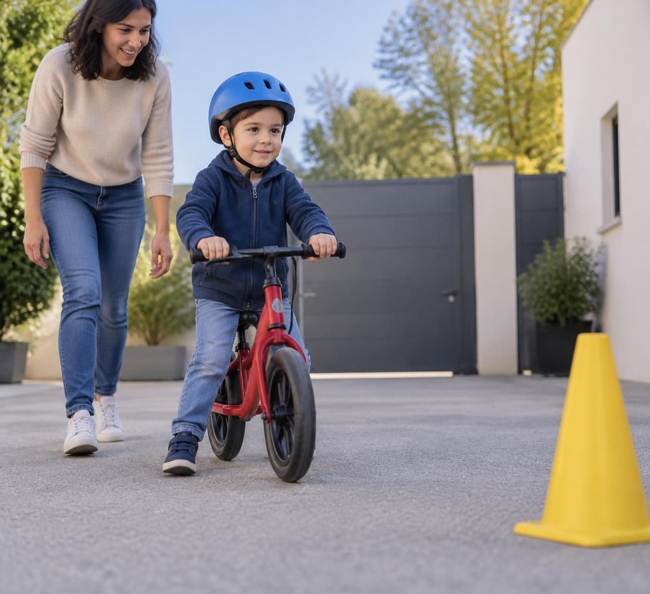 conseils pratiques pour aider votre enfant à trouver son équilibre, prendre confiance et réussir ses premiers virages à vélo en toute sécurité.