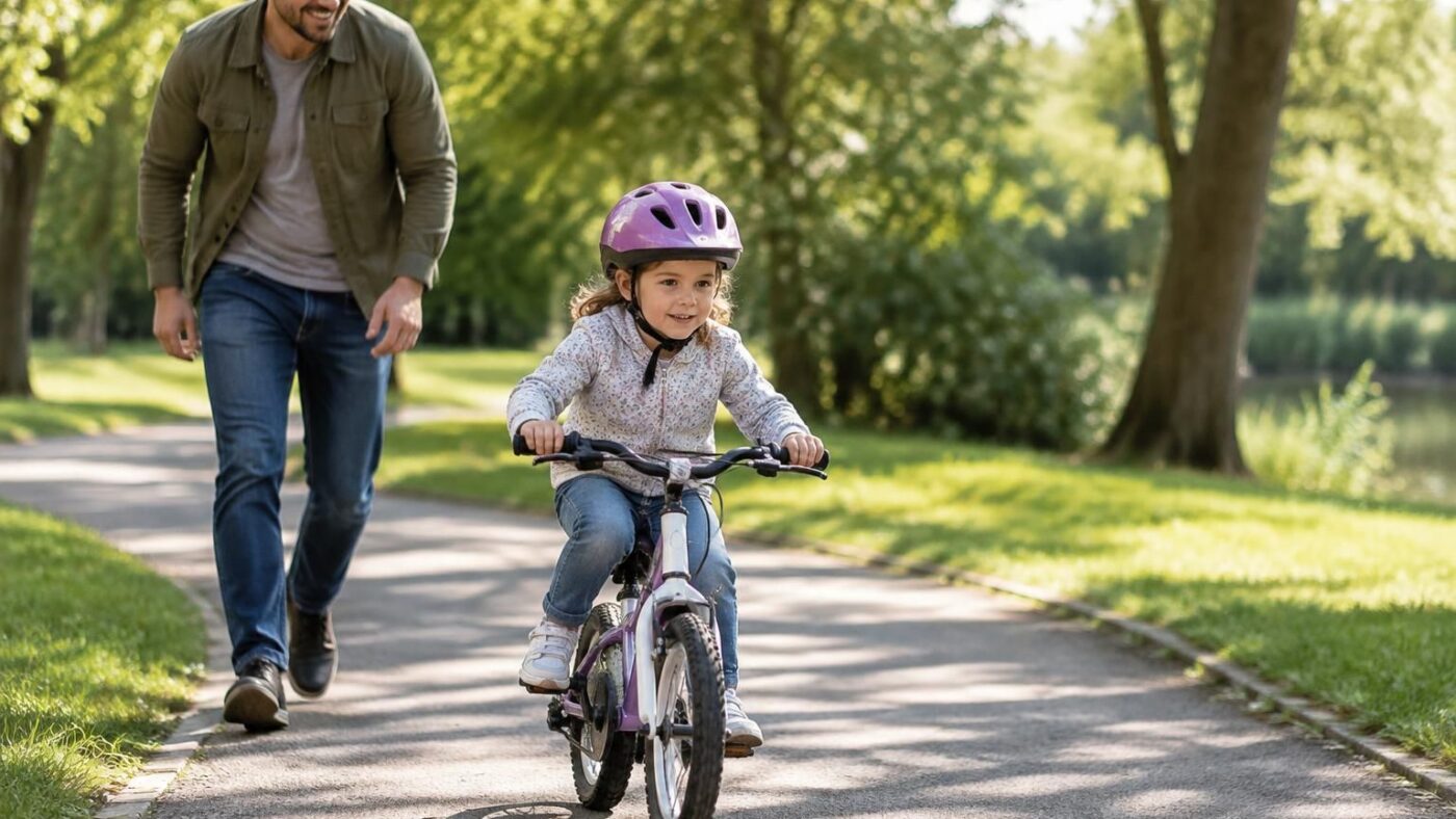 découvrez comment aider votre enfant à trouver son équilibre, pédaler et négocier ses premiers virages pour rouler seul en toute confiance.