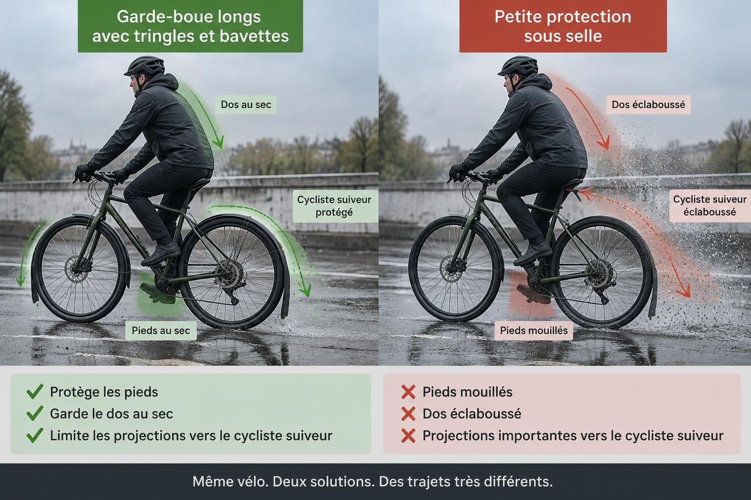 découvrez les types de garde-boue vélo, leur compatibilité et les critères essentiels pour choisir une protection adaptée à votre vélo et à vos trajets.