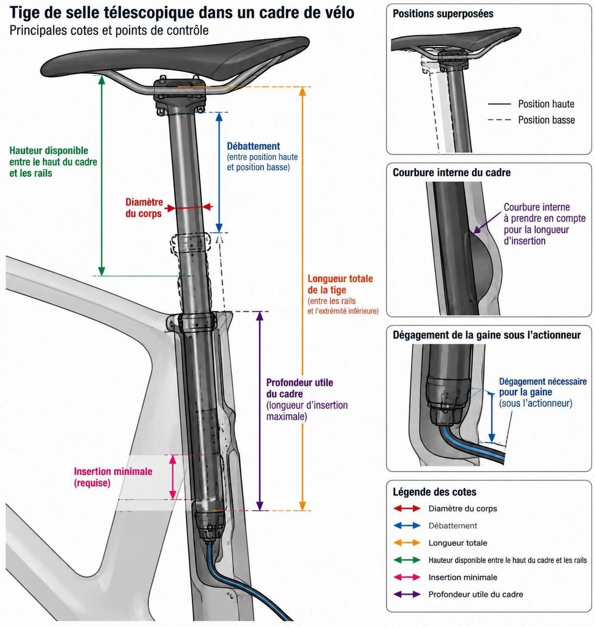découvrez comment choisir une tige de selle télescopique : compatibilité avec votre vélo, débattement adapté et critères essentiels pour bien comparer.